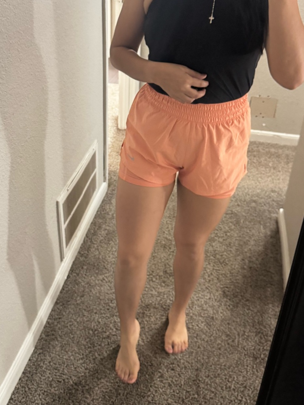 Nike Women’s Peach Elastic-Waist Athletic Shorts